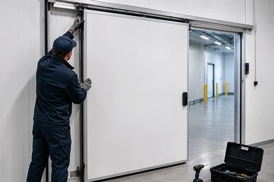 Installazione porta isotermica